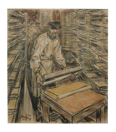 Küchenzimmer 1 von 12 Lithografien, die Toorop über die Herstellung von Kerzen machte von Jan Toorop